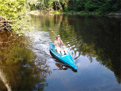 Kayak on the river